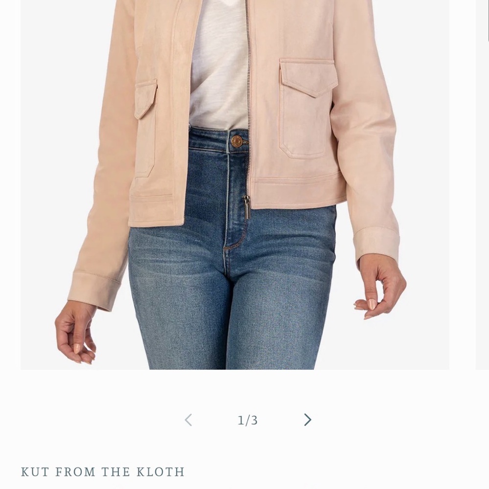 Kut from the Kloth Women's Powder Pink Suede Jacket